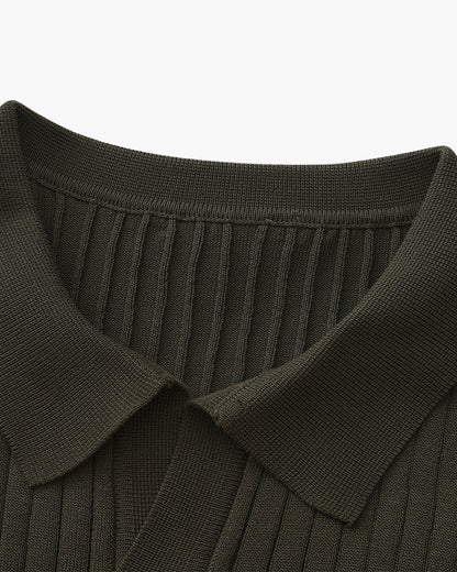 Polo – Maille côtelée premium et élégance intemporelle