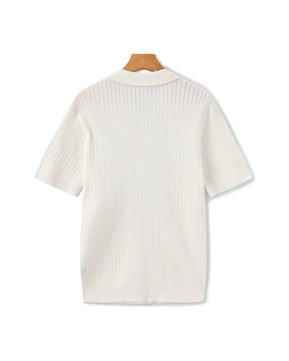 Polo – Maille côtelée premium et élégance intemporelle