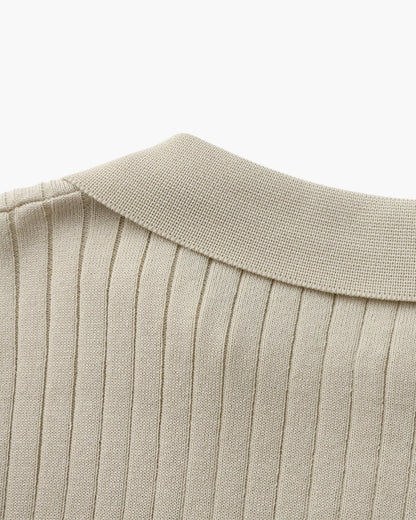 Polo – Maille côtelée premium et élégance intemporelle