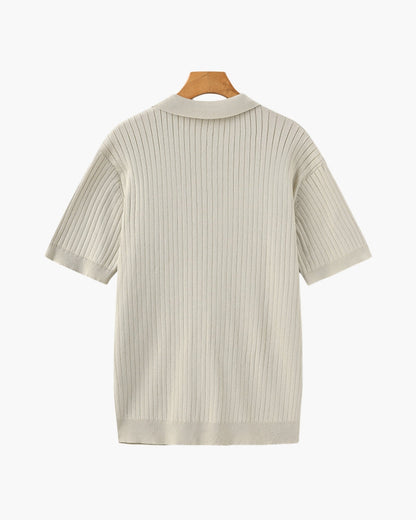 Polo – Maille côtelée premium et élégance intemporelle