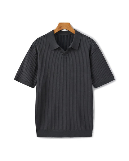 Polo – Maille côtelée premium et élégance intemporelle