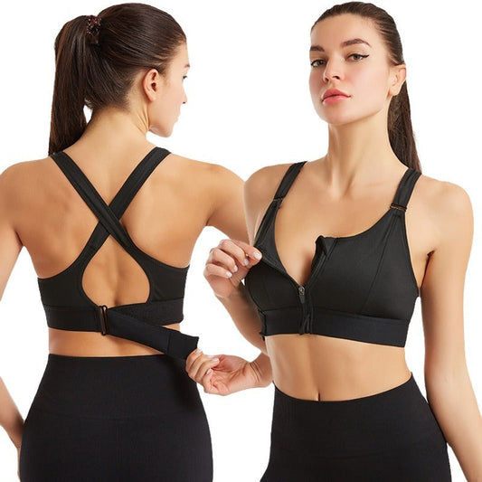Soutien-gorge de sport à fermeture éclair – maintien maximal et confort respirant