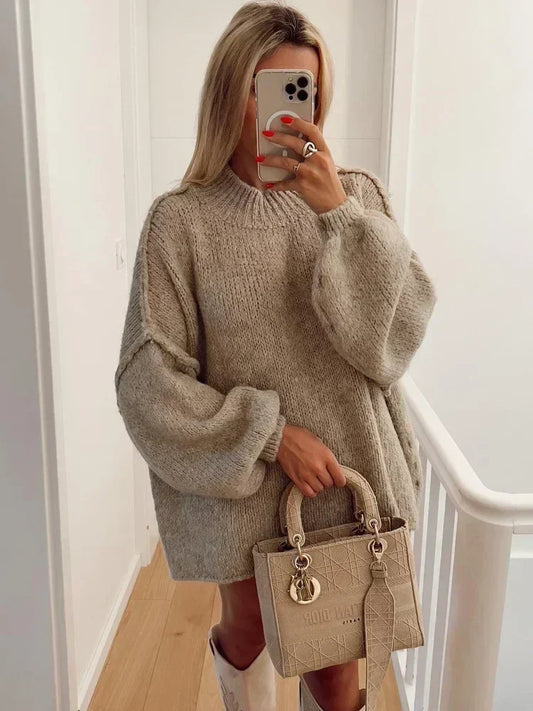 Pull en Maille Oversize – Confort & Style