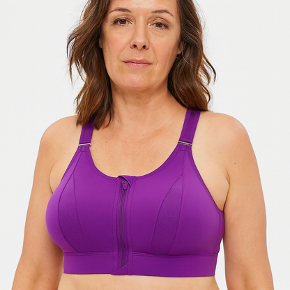 Soutien-gorge de sport à fermeture éclair – maintien maximal et confort respirant