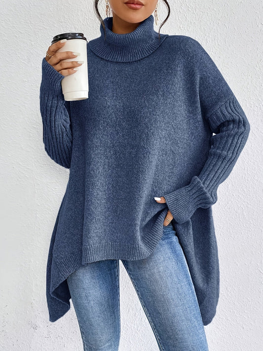Pull oversize à col montant – Chaleur, douceur et élégance
