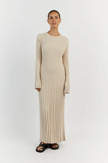 Robe Maxi – Lignes Verticales Élégantes
