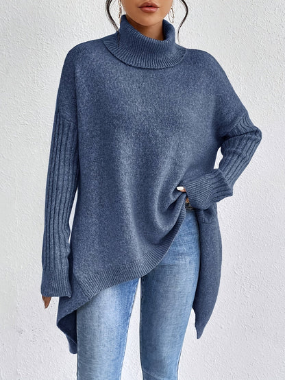 Pull oversize à col montant – Chaleur, douceur et élégance