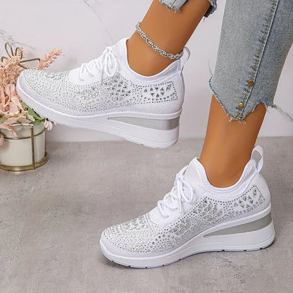 Baskets Confortables – Élégance scintillante et confort absolu