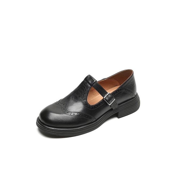 Mary Janes – Confort Vintage avec Bride T & Détail Fleur