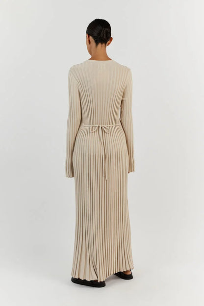 Robe Maxi – Lignes Verticales Élégantes