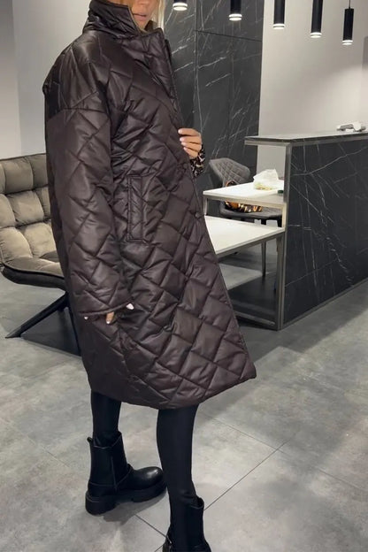 Manteau matelassé – Élégance intemporelle avec une touche léopard audacieuse