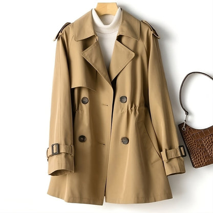 Trench Élégant – Design Croisé Double et Coupe Intemporelle