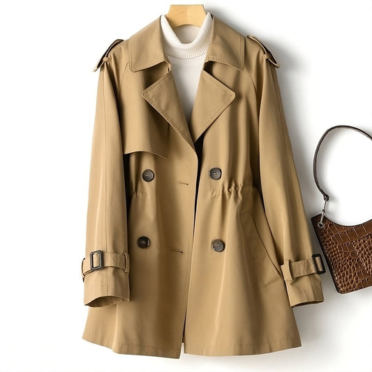 Trench Élégant – Design Croisé Double et Coupe Intemporelle