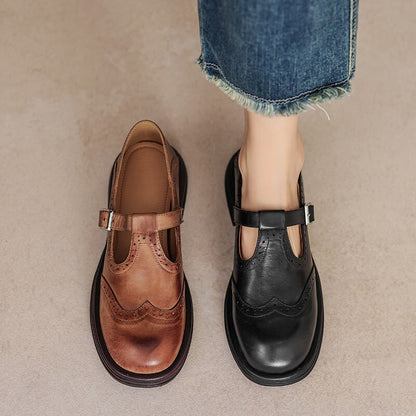 Mary Janes – Confort Vintage avec Bride T & Détail Fleur