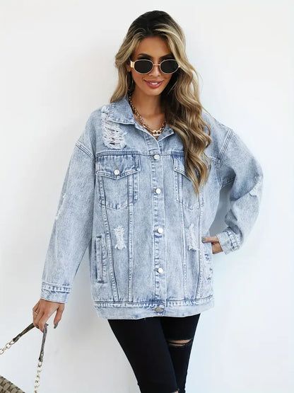 Veste en Jean Oversize – Style intemporel & confort absolu