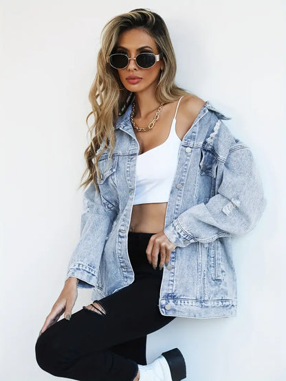 Veste en Jean Oversize – Style intemporel & confort absolu
