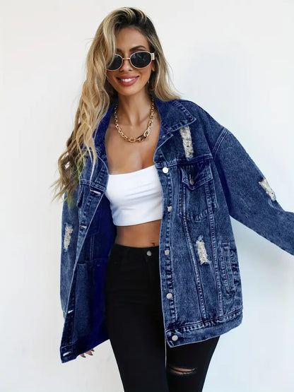 Veste en Jean Oversize – Style intemporel & confort absolu