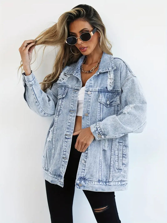 Veste en Jean Oversize – Style intemporel & confort absolu