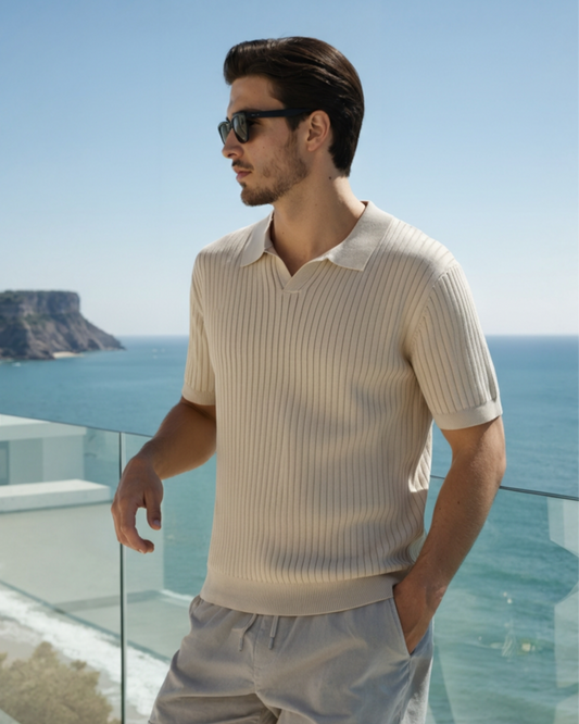 Polo – Maille côtelée premium et élégance intemporelle